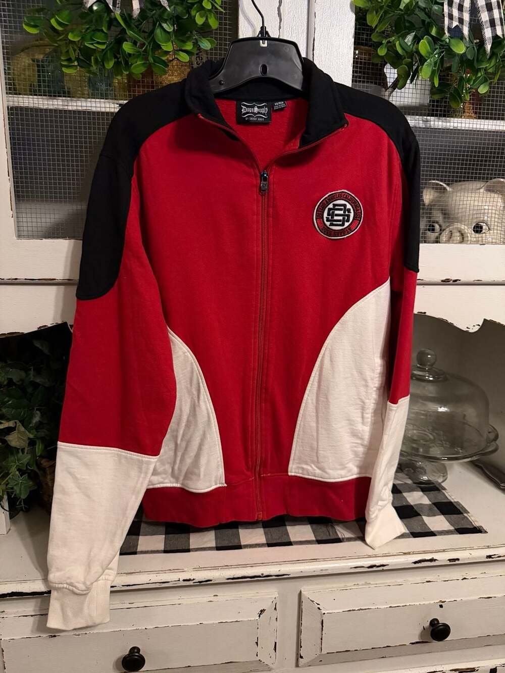 Dogg Supply by Snoop Dogg Full Zip Track Jacket Size XS Red Black White